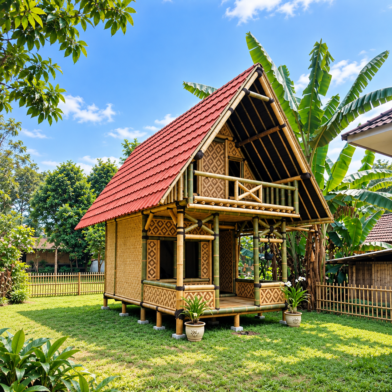 Rumah Bambu buatan Bambunut