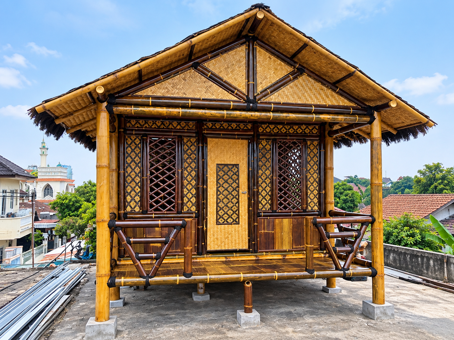 Saung Bambu buatan Bambunut
